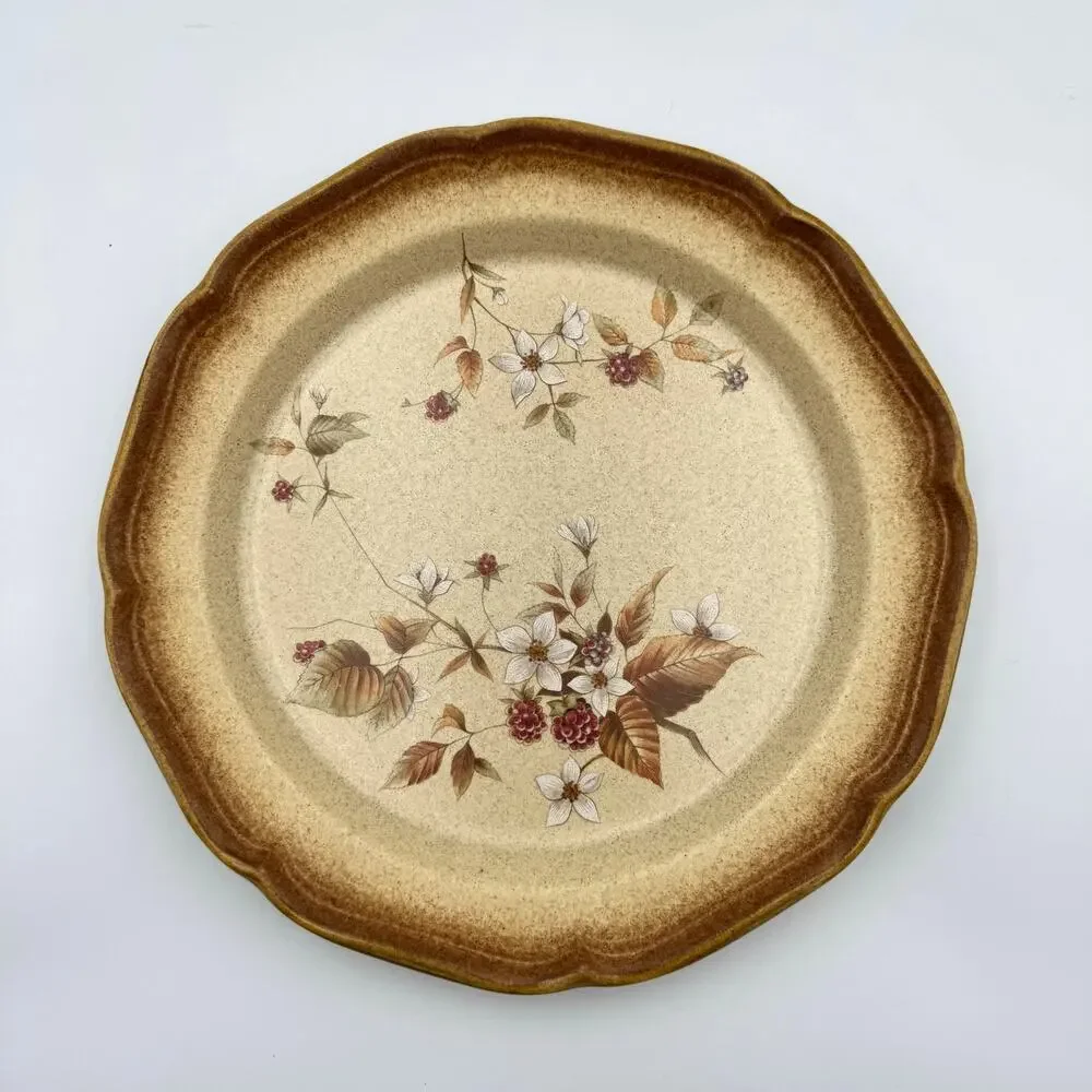 Mikasa Whole Wheat Raspberry Bouquet Dinner Plate E8019 Vintage Stonewear Japan